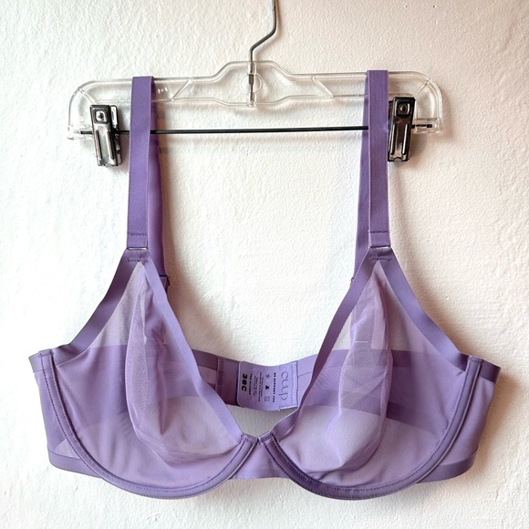 CUUP “Plunge” mesh bra in Amethyst, 38C, New, never worn, came without tags. - Picture 4 of 7